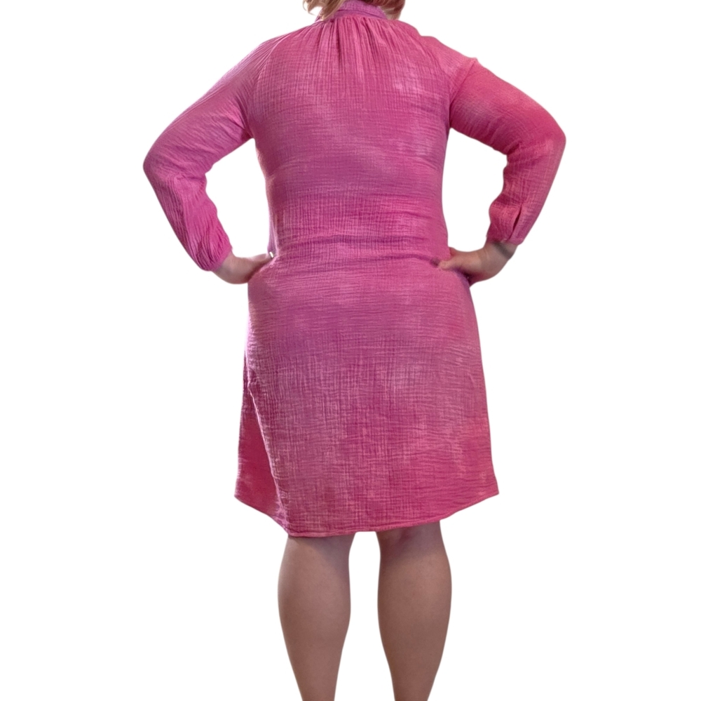 Xirena Long Sleeve Knee Length Cotton Gauze Dress- Oversized Small - Picture 13 of 13